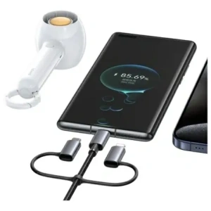 Hurtownia GSM - Cablu USAMS USB-A, USB-C / USB-C, Lightning, MicroUSB Încărcare rapidă 60W 1.2m Cablu de date Afișaj digital Aluminiu aliaj Seria Sufeng - USA1201 - {ean13} - Hurt