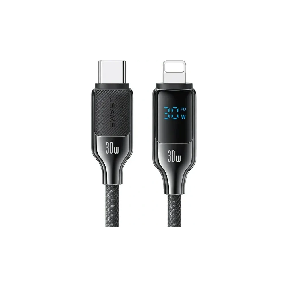 Hurtownia GSM - Kabel USAMS USB-C / Lightning 30W 1.2m Digital Display Zinc Alloy Fast Charging Data Cable HX Series - USA1202 - {ean13} - Hurt
