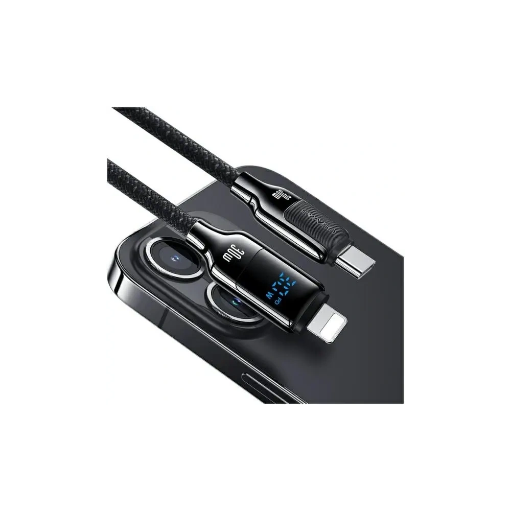 Hurtownia GSM - Cablul USB-C / Lightning USAMS 30W 1.2m Display Digital Zinc Alloy Cablul de date pentru încărcare rapidă Seria HX - USA1202 - {ean13} - Hurt