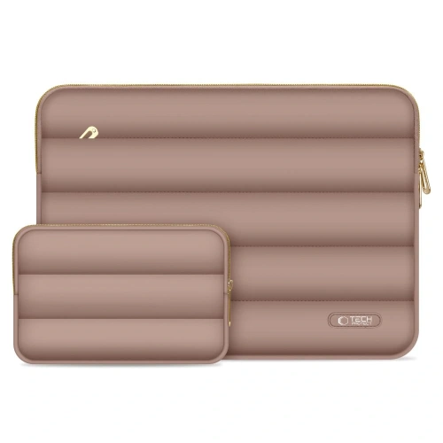 Pokrowiec + torba na akcesoria Tech-Protect Puffy Laptop 13-14 Walnut