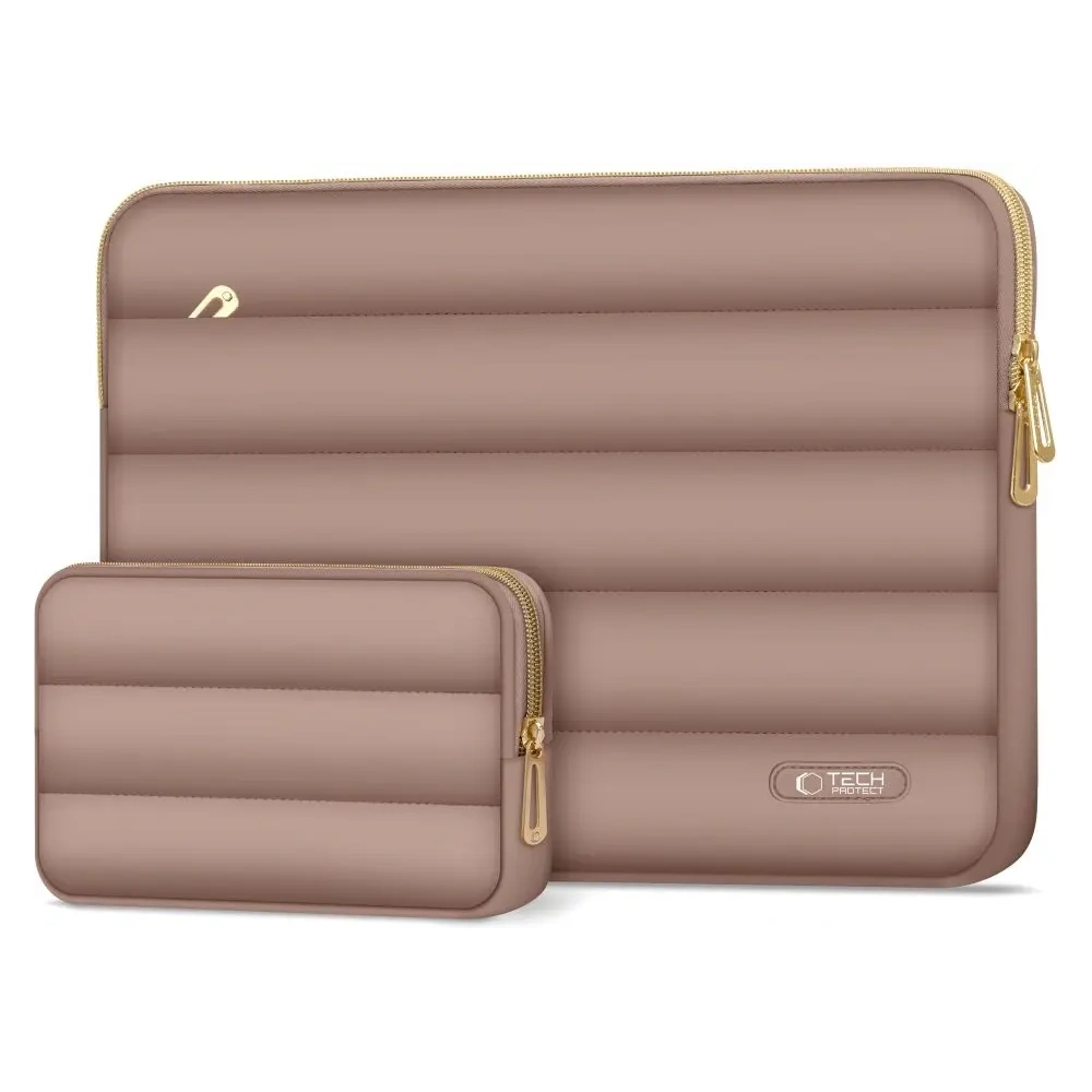 Hurtownia GSM - Pokrowiec + torba na akcesoria Tech-Protect Puffy Laptop 13-14 Walnut - THP3475 - {ean13} - Hurt