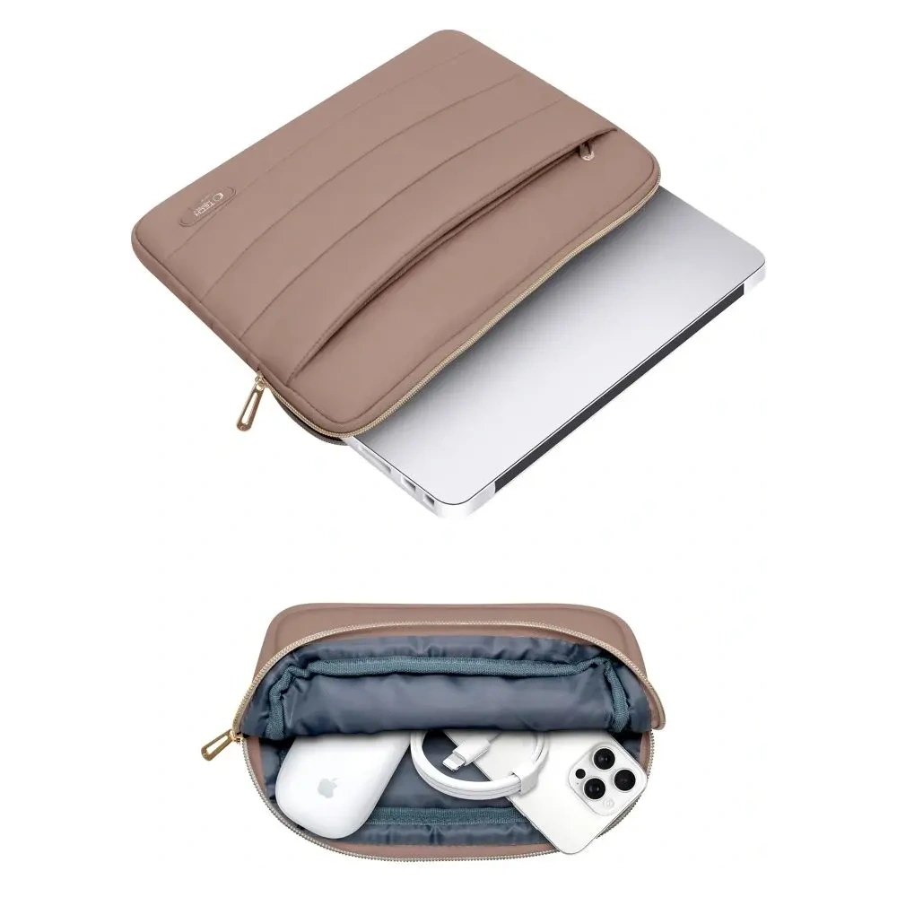 Hurtownia GSM - Pokrowiec + torba na akcesoria Tech-Protect Puffy Laptop 13-14 Walnut - THP3475 - {ean13} - Hurt