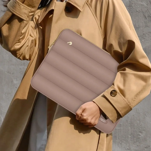 Pokrowiec + torba na akcesoria Tech-Protect Puffy Laptop 13-14 Walnut