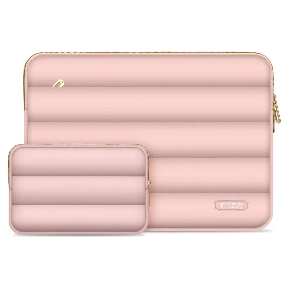 Hurtownia GSM - Pokročivec + taška na příslušenství Tech-Protect Puffy Laptop 15-16 Prašná růže - THP3477 - {ean13} - Hurt