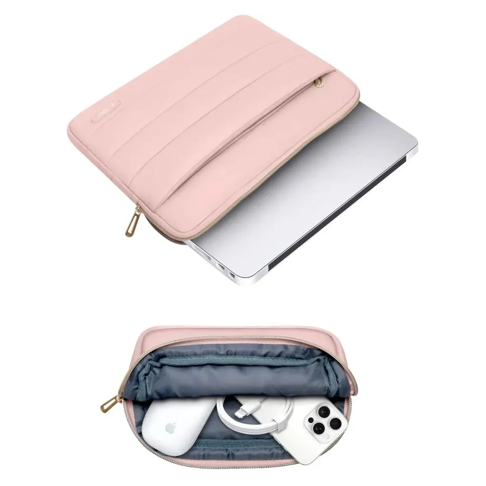 Hurtownia GSM - Pokročivec + taška na příslušenství Tech-Protect Puffy Laptop 15-16 Prašná růže - THP3477 - {ean13} - Hurt