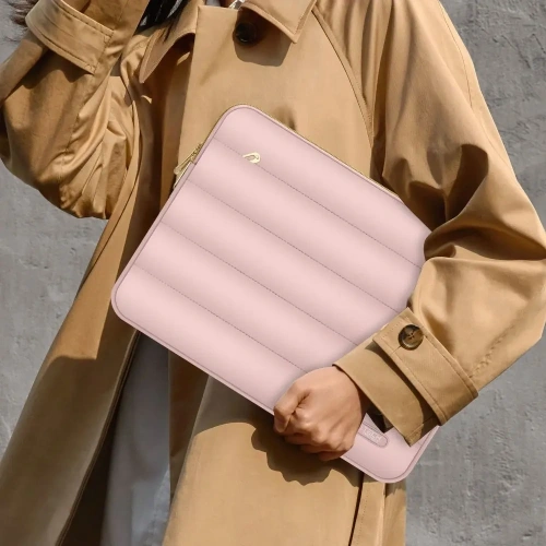 Pokrowiec + torba na akcesoria Tech-Protect Puffy Laptop 15-16 Dusty Rose