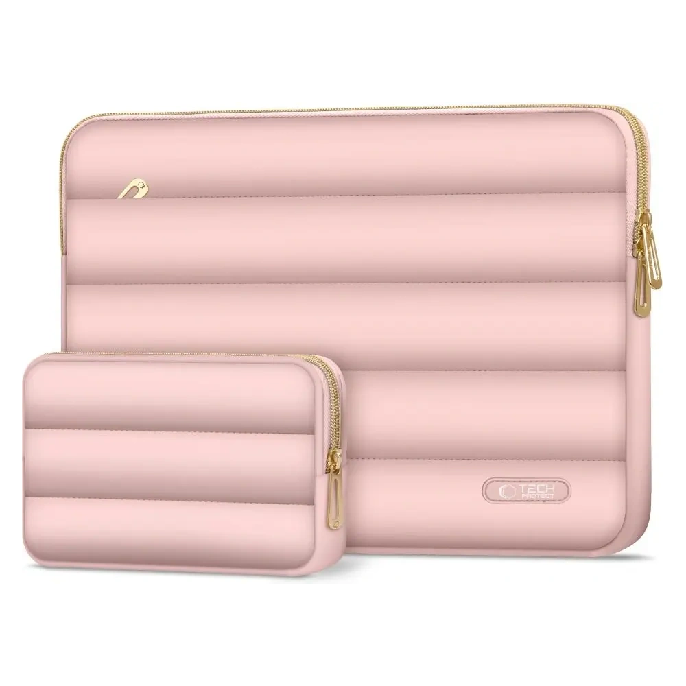Hurtownia GSM - Pokrytí + taška na příslušenství Tech-Protect Puffy Laptop 13-14 Dusty Rose - THP3480 - {ean13} - Hurt