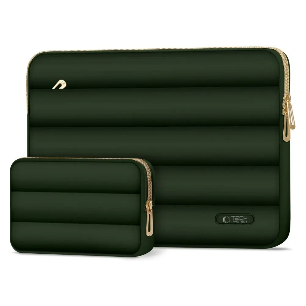 Hurtownia GSM - Pokrowiec + torba na akcesoria Tech-Protect Puffy Laptop 15-16 Army Green - THP3484 - {ean13} - Hurt