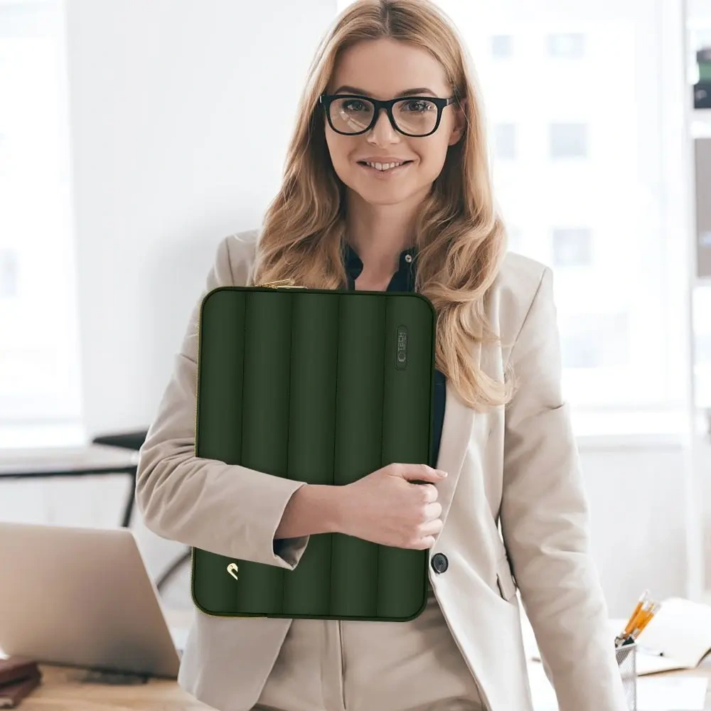 Hurtownia GSM - Pokrowiec + torba na akcesoria Tech-Protect Puffy Laptop 15-16 Army Green - THP3484 - {ean13} - Hurt