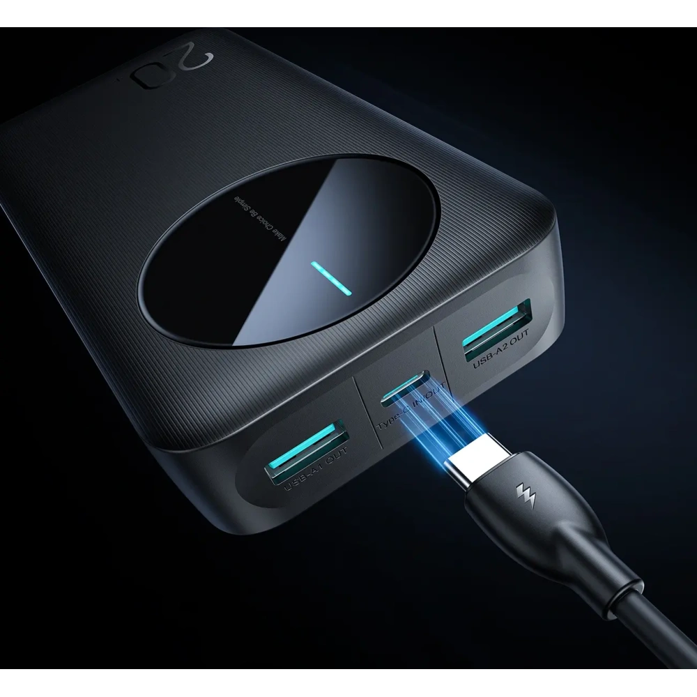 Hurtownia GSM - Joyroom JR-PBF14 20000mAh powerbank 2.4A 2xUSB-A, USB-C fekete - JYR1064 - {ean13} - Hurt
