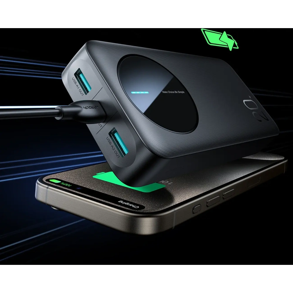 Hurtownia GSM - Joyroom JR-PBF14 20000mAh powerbank 2.4A 2xUSB-A, USB-C fekete - JYR1064 - {ean13} - Hurt