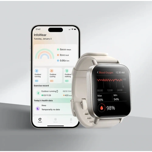 Smartwatch Joyroom Fit-Life JR-FT3S z funkcją odbierania połączeń w kolorze tytanowym