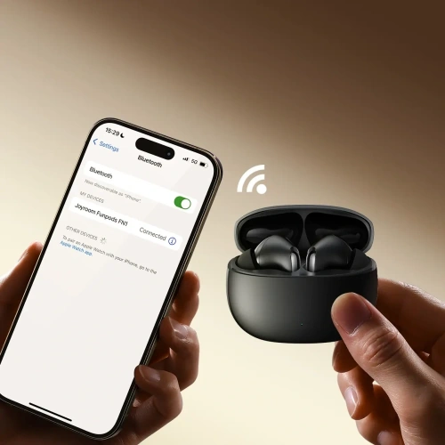Bezprzewodowe słuchawki dokanałowe Joyroom Funpods JR-FN1 TWS Bluetooth 5.4 ANC ENC czarne