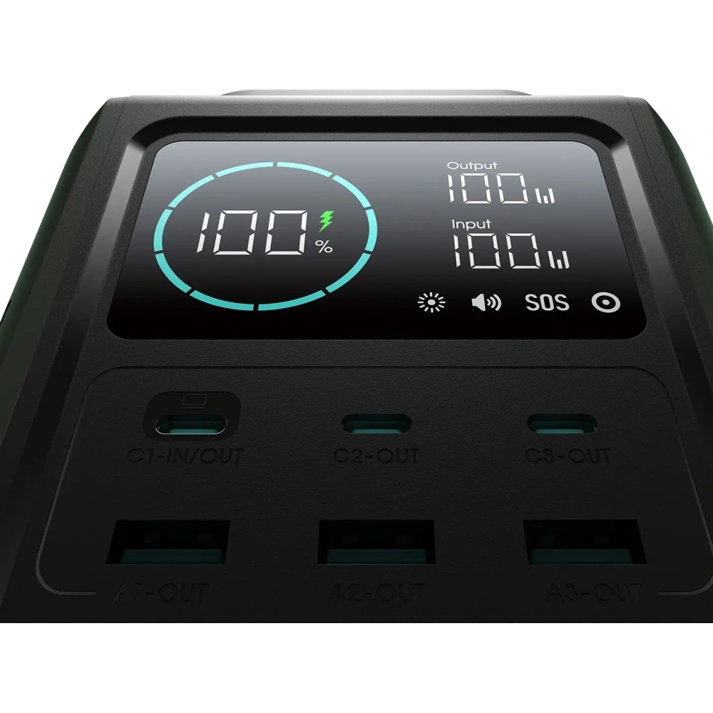 Hurtownia GSM - Joyroom JR-PBF10 Powerbank 75000mAh 100W 3xUSB-A, 3xUSB-C mit faltbarem Taschenlampe und Griff grün - JYR1070 - {ean13} - Hurt