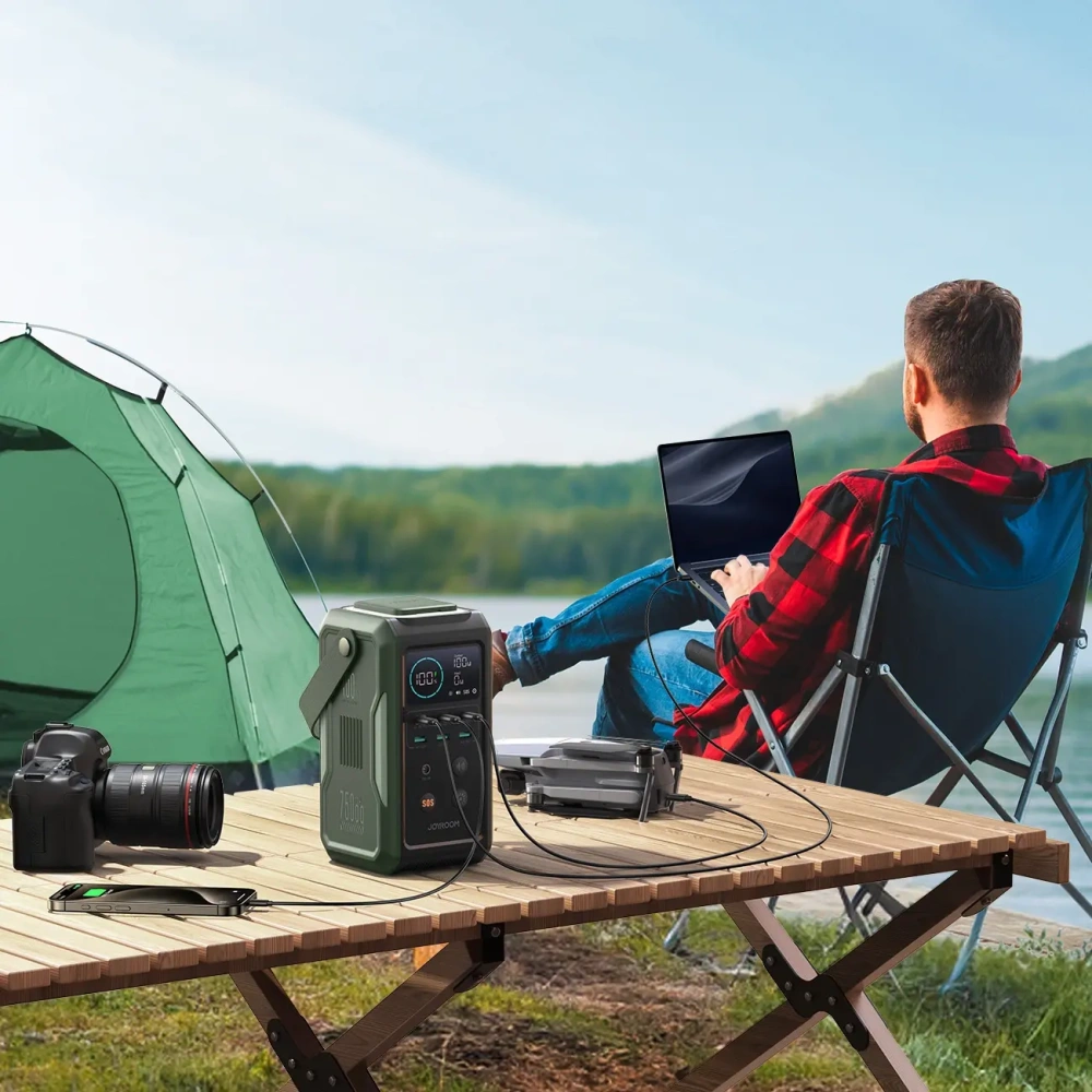 Hurtownia GSM - Joyroom JR-PBF10 power bank 75000mAh 100W 3xUSB-A, 3xUSB-C hajtogatható zseblámpával és fogantyúval, zöld - JYR1070 - {ean13} - Hurt
