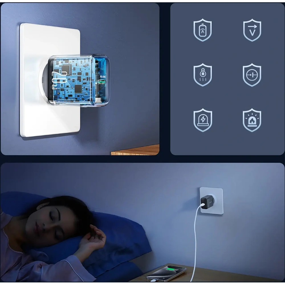 Hurtownia GSM - Napájecí adaptér Joyroom JR-TCF20 USB-C PD 20W černý - JYR1071 - {ean13} - Hurt
