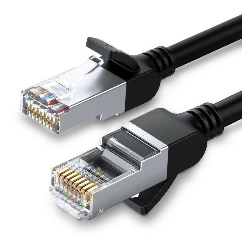 Hurtownia Ugreen - 6957303851911 - UGR255BLK - Kabel sieciowy UGREEN z metalowymi wtyczkami, Ethernet RJ45, Cat.6, UTP, 1m (czarny) - B2B homescreen
