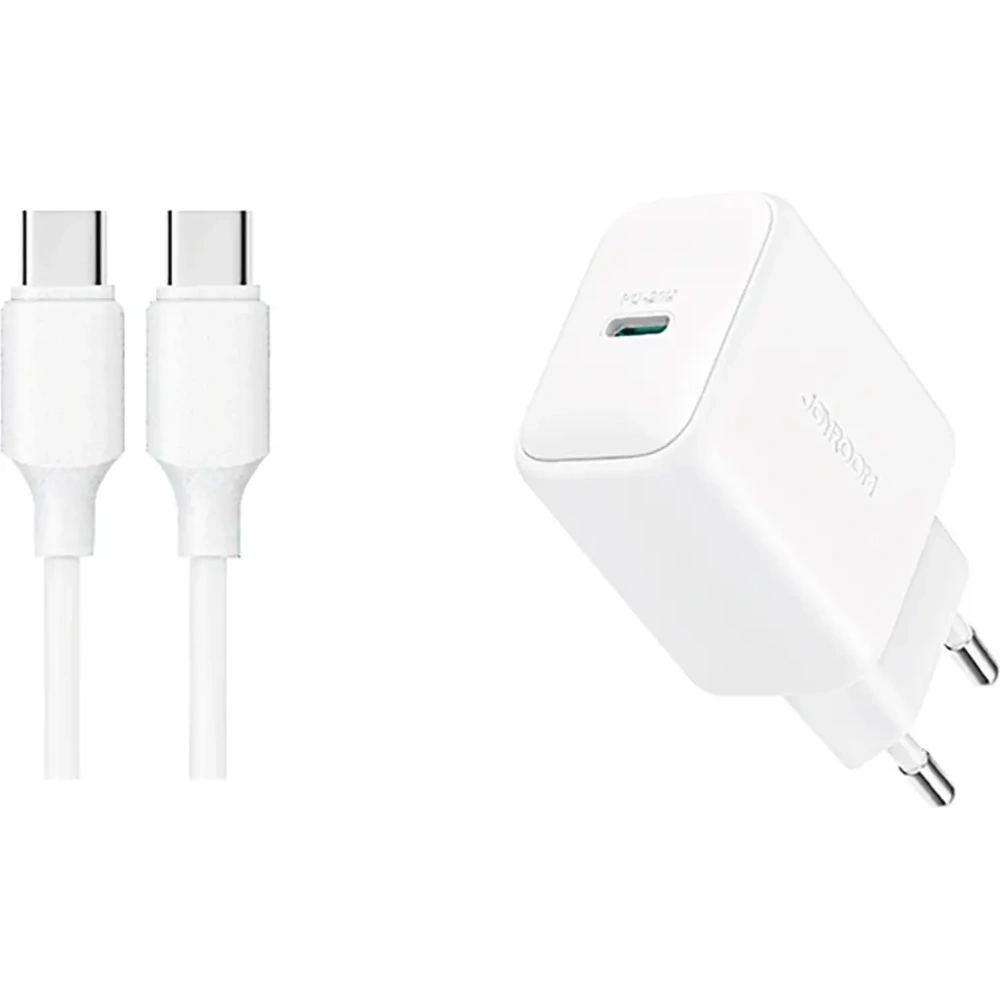 Hurtownia GSM - Joyroom JR-TCF20 falitöltő USB-C PD 20W fehér + USB-C to USB-C kábel 1m - JYR1073 - {ean13} - Hurt