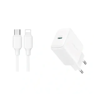 Ładowarka sieciowa Joyroom JR-TCF20 USB-C PD 20W biała + kabel USB-C / Lightning 1m