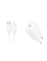 Joyroom JR-TCF20 fali töltő USB-C PD 20W fehér + USB-C a Lightning kábel 1m
