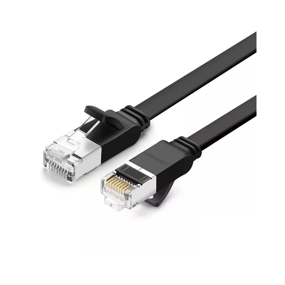 Hurtownia GSM - Płaski kabel sieciowy UGREEN z metalowymi wtyczkami, Ethernet RJ45, Cat.6, UTP, 5m (czarny) - UGR258BLK - {ean13} - Hurt