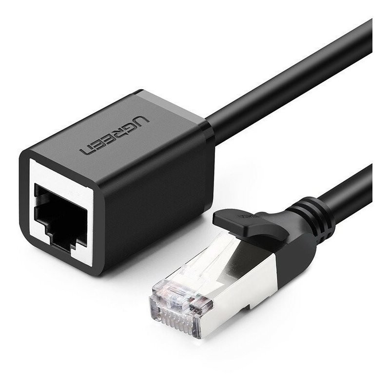 Hurtownia Ugreen - 6957303882786 - UGR259BLK - Kabel sieciowy UGREEN przedłużacz Ethernet RJ45, Cat. 6, FTP, z metalową wtyczną 0,5m, (czarny) - B2B homescreen