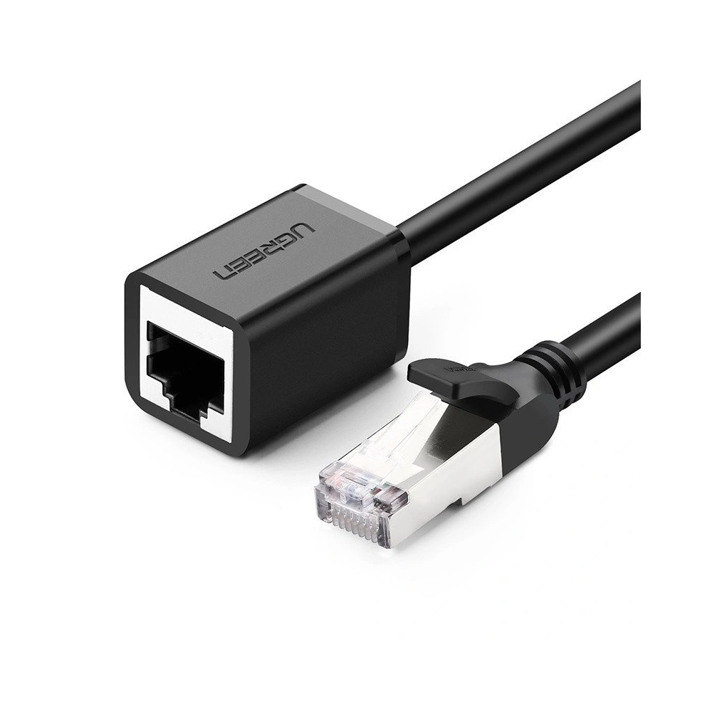 Hurtownia GSM - Kabel sieciowy UGREEN przedłużacz Ethernet RJ45, Cat. 6, FTP, z metalową wtyczną 1m, (czarny) - UGR260BLK - {ean13} - Hurt