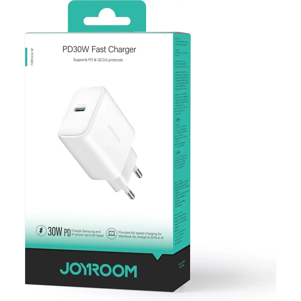 Hurtownia GSM - Joyroom JR-TCF24 fali töltő USB-C PD 30W QC SFC fehér - JYR1076 - {ean13} - Hurt