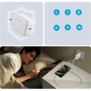 Hurtownia GSM - Joyroom JR-TCF24 falitöltő USB-C PD 30W QC SFC fehér + USB-C to USB-C kábel 1m - JYR1077 - {ean13} - Hurt