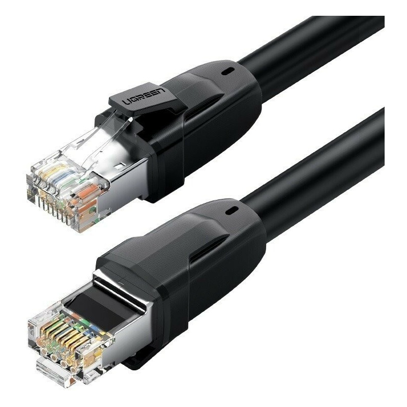 Hurtownia Ugreen - 6957303873272 - UGR264BLK - Płaski kabel sieciowy UGREEN Ethernet RJ45, Cat.8, S/FTP, 1m (czarny) - B2B homescreen