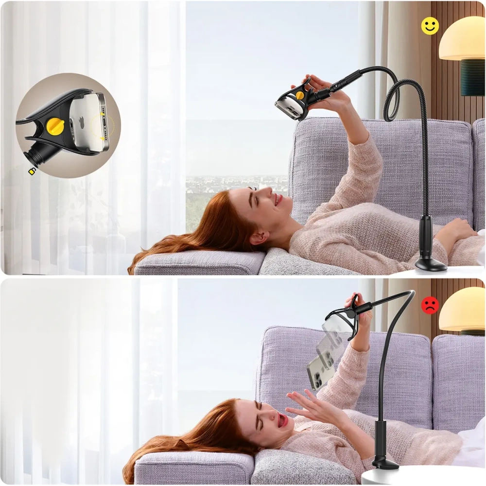 Hurtownia GSM - Joyroom suport pentru telefon JR-ZS389 cu braț flexibil pentru birou negru - JYR1083 - {ean13} - Hurt