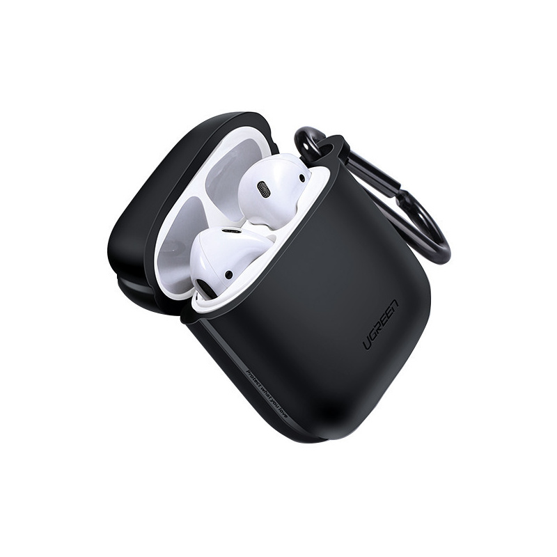 UGREEN Protective Cover Case for Apple AirPods Black with Pothook