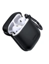 Silikonowe etui ochronne UGREEN na słuchawki Apple AirPods, z karabińczykiem (czarne)