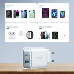 Hurtownia GSM - Joyroom JR-TCF15 falitöltő USB-A, USB-C 30W fehér - JYR1084 - {ean13} - Hurt