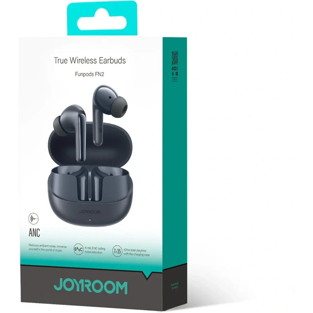 Hurtownia GSM - Joyroom Funpods vezeték nélküli fülhallgató JR-FN2 TWS Bluetooth 5.4 ANC IP54 fekete - JYR1085 - {ean13} - Hurt
