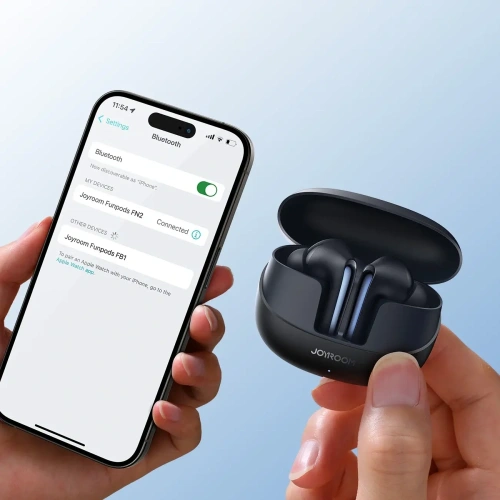 Bezprzewodowe słuchawki dokanałowe Joyroom Funpods JR-FN2 TWS Bluetooth 5.4 ANC IP54 czarne