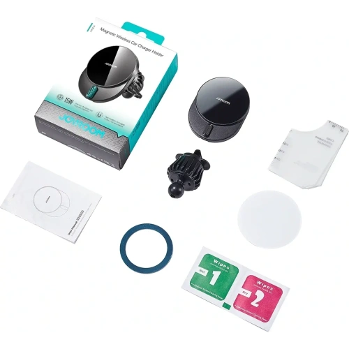 Magnetyczny uchwyt samochodowy z ładowarką bezprzewodową 15W do kratki Joyroom JR-ZS409 czarny