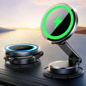 Hurtownia GSM - Joyroom JR-ZS408 Magnetic Autós Tartó 15W Vezeték nélküli Töltővel Műszerfalra Fekete - JYR1089 - {ean13} - Hurt