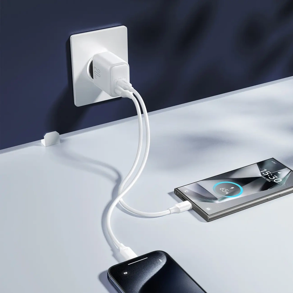 Hurtownia GSM - Joyroom JR-TCF21 fali töltő USB-C / USB-A 20W PD / QC 3.0 fehér - JYR1092 - {ean13} - Hurt