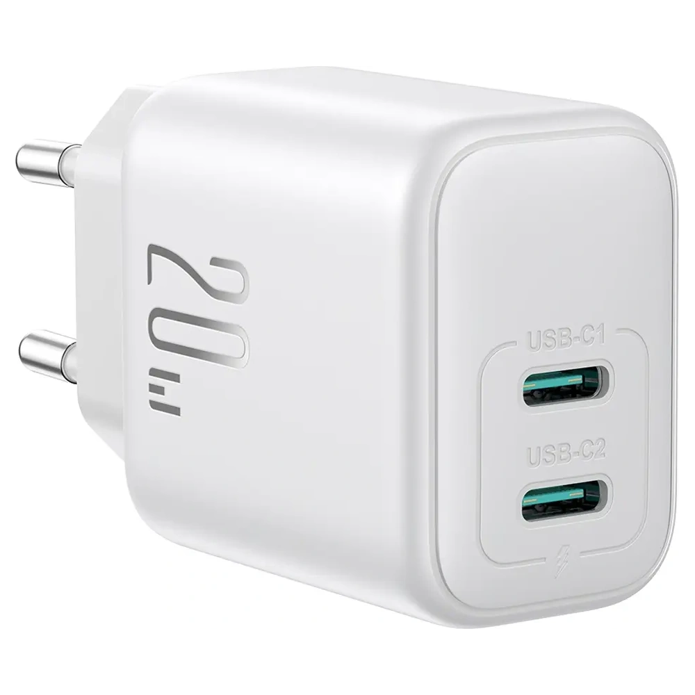 Hurtownia GSM - Ładowarka sieciowa Joyroom JR-TCF12 2xUSB-C 20W PD / QC 3.0 biała - JYR1093 - {ean13} - Hurt