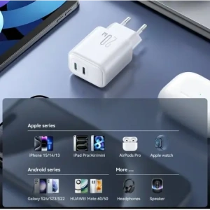 Hurtownia GSM - Joyroom JR-TCF12 fali töltő 2xUSB-C 20W PD / QC 3.0 fehér - JYR1093 - {ean13} - Hurt