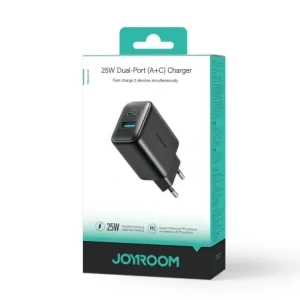 Hurtownia GSM - Joyroom JR-TCF13 falitöltő USB-A, USB-C 25W SFC / PPS / PD fekete - JYR1094 - {ean13} - Hurt