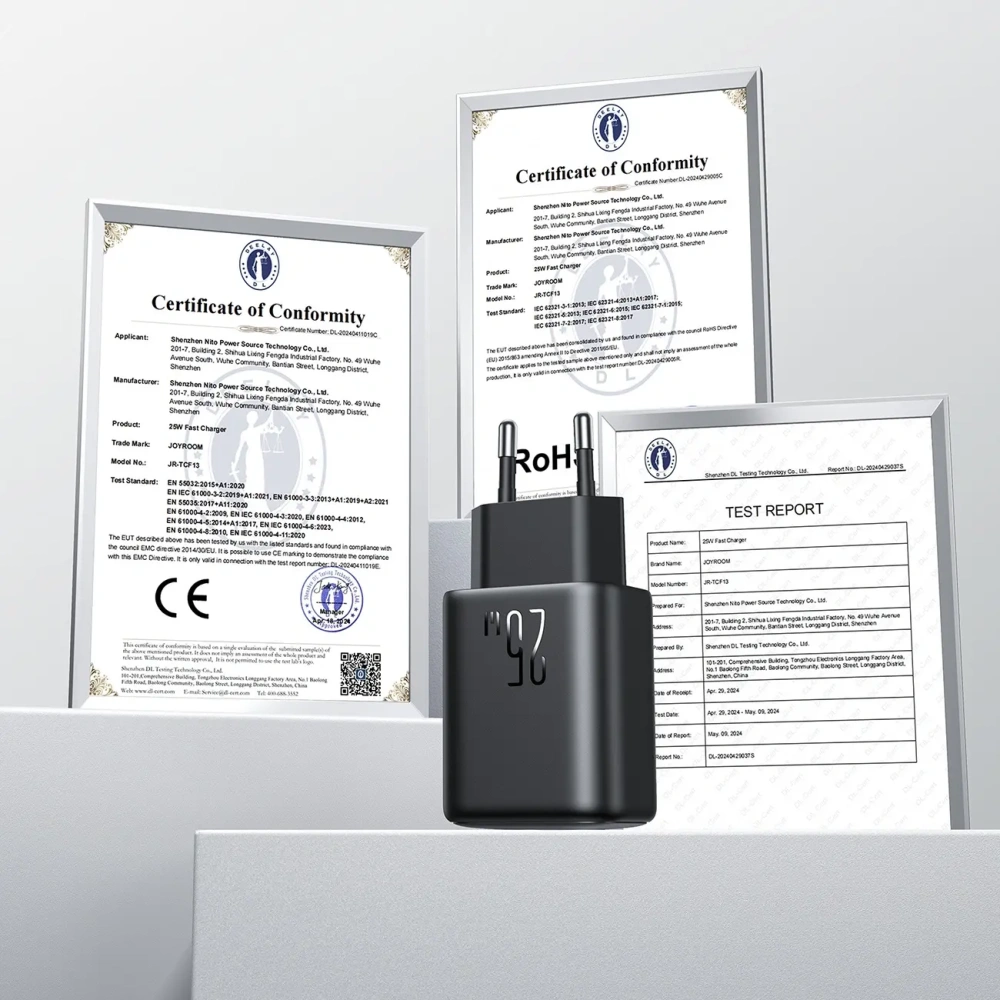 Hurtownia GSM - Joyroom JR-TCF13 falitöltő USB-A, USB-C 25W SFC / PPS / PD fekete - JYR1094 - {ean13} - Hurt