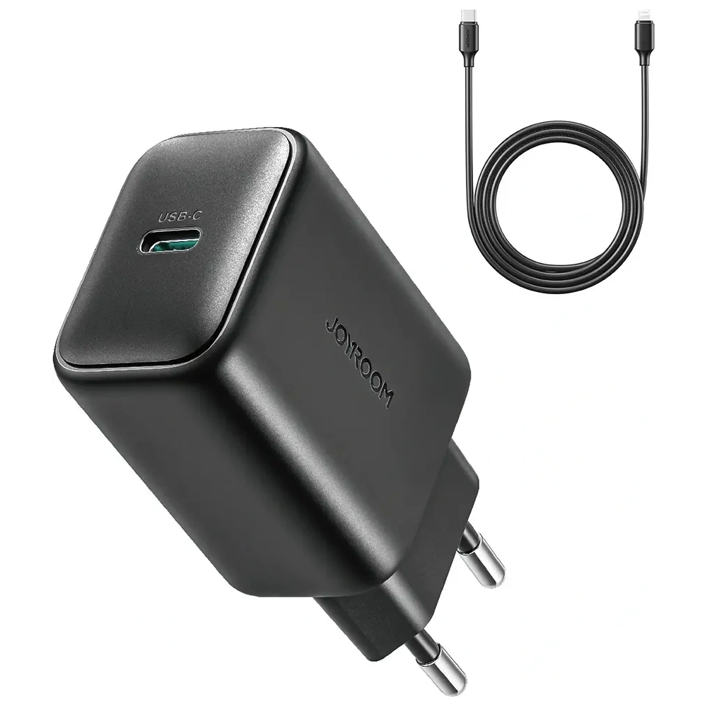 Hurtownia GSM - Joyroom JR-TCF23 fali töltő USB-C 25W SFC / PPS / PD fekete + USB-C to USB-C kábel 1m - JYR1096 - {ean13} - Hurt