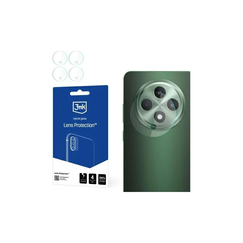 Hurtownia GSM - Szkło hybrydowe na obiektyw aparatu 3MK Lens Protection OPPO Reno 12 F / FS [4 PACK] - 3MK15792 - {ean13} - Hurt