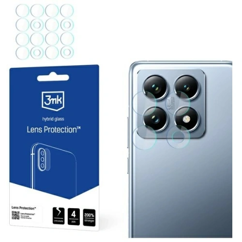 Szkło hybrydowe na obiektyw aparatu 3MK Lens Protect Xiaomi 14T / 14T Pro [4 PACK]