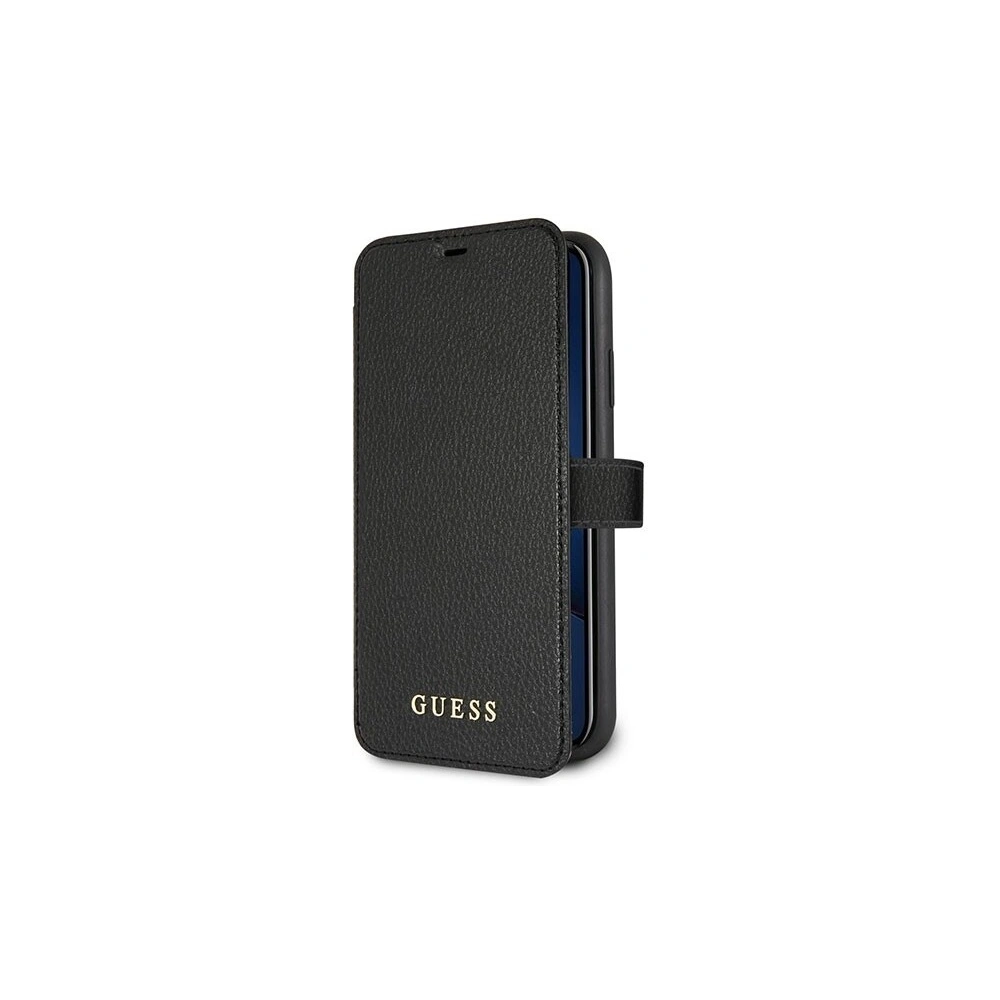 Hurtownia GSM - Etui Guess GUFLBKI61IGLBK Apple iPhone XR black /czarny book Iridescent - GUE390BLK - {ean13} - Hurt