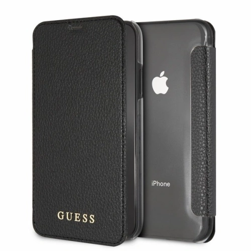 Hurtownia Guess - 3700740437612 - GUE391BLK - Etui Guess GUFLBKI61IGLTBK Apple iPhone XR black/czarny book Iridescent - B2B homescreen