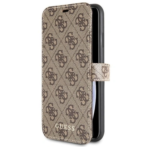 Etui Guess GUFLBKI654GB Apple iPhone XS Max brown/brązowy book 4G