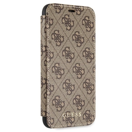 Etui Guess GUFLBKI654GB Apple iPhone XS Max brown/brązowy book 4G